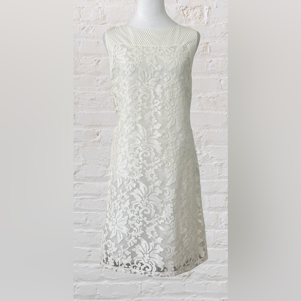 TRIBAL FEMME Womens Dress Sz 10 White Lace Overlay Sleeveless NWT Coquette Fairy